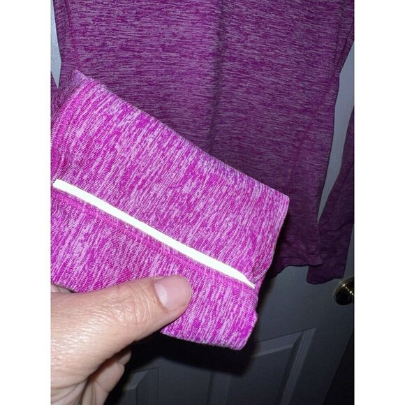 LULULEMON Run Dash Long Sleeve Tee Running Top Violet Purple Ruched Back - Picture 4 of 7